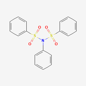 molecular formula C18H15NO4S2 B14010572 Benzenesulfonamide,n-phenyl-n-(phenylsulfonyl)- CAS No. 1167-43-7