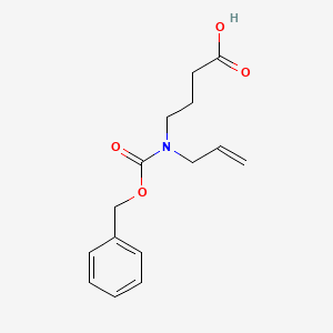 molecular formula C15H19NO4 B14010606 4-(Allyl((benzyloxy)carbonyl)amino)butanoic acid 