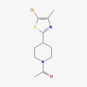 molecular formula C11H15BrN2OS B1401061 1-(4-(5-Bromo-4-methylthiazol-2-yl)piperidin-1-yl)ethanone CAS No. 1361113-49-6