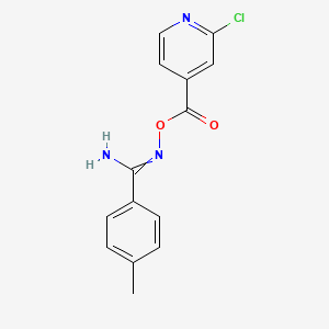 molecular formula C14H12ClN3O2 B14010615 O1-[(2-chloro-4-pyridyl)carbonyl]-4-methylbenzene-1-carbohydroximamide 