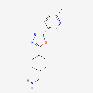 molecular formula C15H20N4O B1401062 C-{4-[5-(6-Methyl-pyridin-3-yl)-[1,3,4]oxadiazol-2-yl]-cyclohexyl}-methylamine CAS No. 1361111-68-3