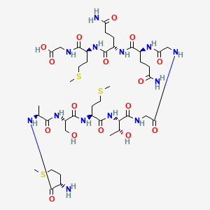 molecular formula C41H71N13O16S3 B14010629 H-Met-Ala-Ser-Met-Thr-Gly-Gly-Gln-Gln-Met-Gly-OH 