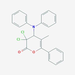 3,3-Dichloro-4-(diphenylamino)-5-methyl-6-phenyl-3,4-dihydro-2H-pyran-2-one