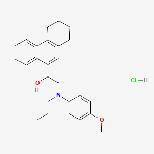 2-(N-butyl-4-methoxyanilino)-1-(1,2,3,4-tetrahydrophenanthren-9-yl)ethanol;hydrochloride