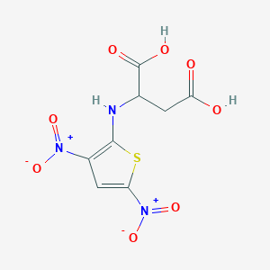 2-[(3,5-Dinitrothiophen-2-yl)amino]butanedioic acid