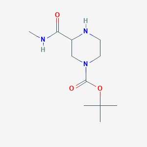 molecular formula C11H21N3O3 B1401067 Tert-butyl 3-(methylcarbamoyl)piperazine-1-carboxylate CAS No. 1361111-44-5