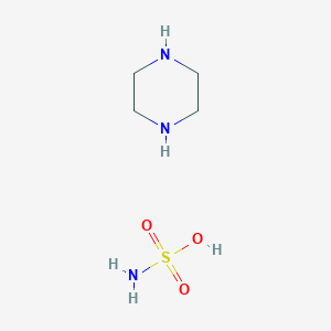 molecular formula C4H13N3O3S B14010677 piperazine;sulfamic acid CAS No. 6941-89-5