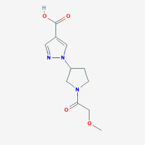 molecular formula C11H15N3O4 B1401070 1-[1-(2-Methoxyacetyl)pyrrolidin-3-yl]pyrazole-4-carboxylic acid CAS No. 1316225-01-0