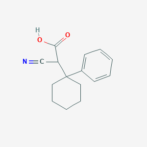 2-Cyano-2-(1-phenylcyclohexyl)acetic acid