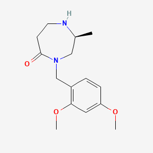 molecular formula C15H22N2O3 B14010704 (2S)-4-[(2,4-Dimethoxyphenyl)methyl]-2-methyl-1,4-diazepan-5-one 