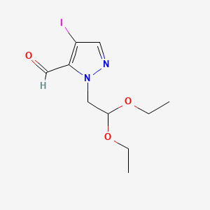 1-(2,2-Diethoxyethyl)-4-iodo-1H-pyrazole-5-carbaldehyde