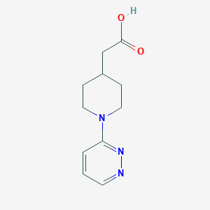 molecular formula C11H15N3O2 B1401072 (1-Pyridazin-3-yl-piperidin-4-yl)-acetic acid CAS No. 1316225-77-0