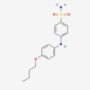 molecular formula C16H20N2O3S B14010727 4-(4-Butoxyanilino)benzenesulfonamide CAS No. 6951-73-1