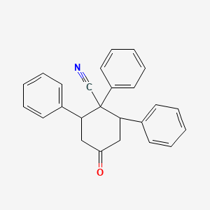 4-Oxo-1,2,6-triphenylcyclohexanecarbonitrile