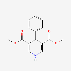 molecular formula C15H15NO4 B14010735 Dimethyl 4-phenyl-1,4-dihydropyridine-3,5-dicarboxylate CAS No. 56820-24-7