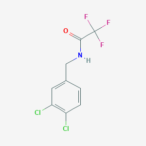 molecular formula C9H6Cl2F3NO B14010749 Trifluoroacetamide, N-(3,4-dichlorobenzyl)- CAS No. 172218-36-9