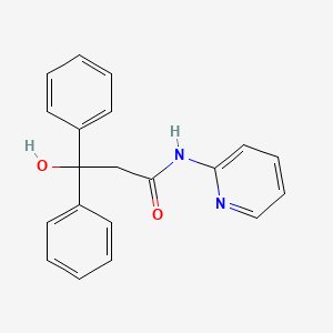 molecular formula C20H18N2O2 B14010776 3-Hydroxy-3,3-diphenyl-n-(pyridin-2-yl)propanamide CAS No. 16054-90-3