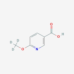 molecular formula C7H7NO3 B14010782 6-(Methoxy-D3)nicotinic acid 