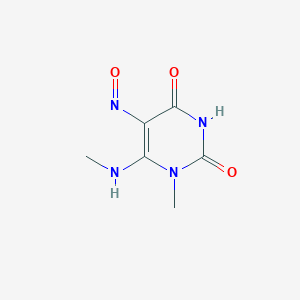 molecular formula C6H8N4O3 B14010794 1-Methyl-6-(methylamino)-5-nitrosopyrimidine-2,4(1h,3h)-dione CAS No. 29052-39-9