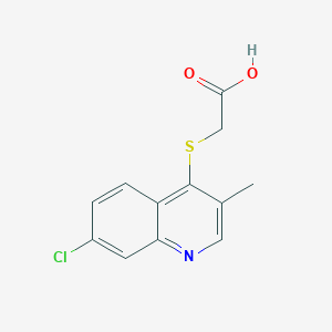 molecular formula C12H10ClNO2S B14010816 [(7-Chloro-3-methylquinolin-4-yl)sulfanyl]acetic acid CAS No. 5443-01-6