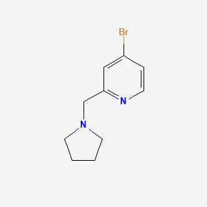 molecular formula C10H13BrN2 B1401083 4-溴-2-(吡咯烷-1-基甲基)吡啶 CAS No. 1242446-40-7