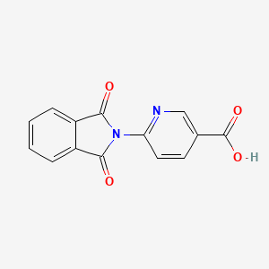 molecular formula C14H8N2O4 B1401087 6-(1,3-dioxo-2,3-dihydro-1H-isoindol-2-yl)pyridine-3-carboxylic acid CAS No. 777908-48-2
