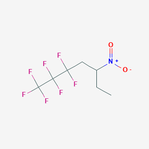 molecular formula C7H8F7NO2 B14010918 1,1,1,2,2,3,3-Heptafluoro-5-nitroheptane CAS No. 356-66-1