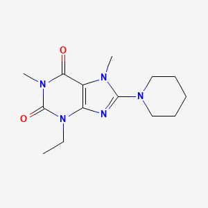 3-Ethyl-1,7-dimethyl-8-piperidin-1-ylpurine-2,6-dione