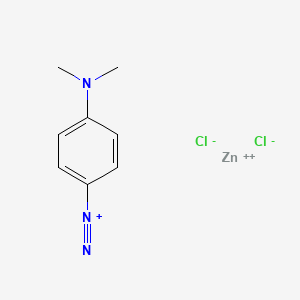 molecular formula C8H10Cl2N3Zn+ B14010935 zinc;4-(dimethylamino)benzenediazonium;dichloride 