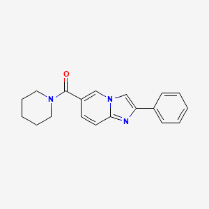 molecular formula C19H19N3O B14010941 (2-Phenylimidazo[1,2-a]pyridin-6-yl)-piperidin-1-ylmethanone CAS No. 3549-71-1