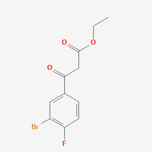 molecular formula C11H10BrFO3 B1401095 Ethyl (3-bromo-4-fluorobenzoyl)acetate CAS No. 936125-75-6