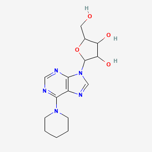 molecular formula C15H21N5O4 B14010966 9H-purine,6-(1-piperidinyl)-9-b-d-ribofuranosyl- CAS No. 41552-92-5