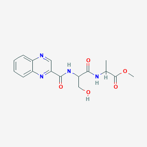 Methyl 2-[[3-hydroxy-2-(quinoxaline-2-carbonylamino)propanoyl]amino]propanoate