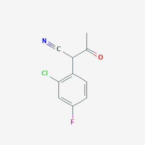 molecular formula C10H7ClFNO B1401100 2-(2-Chloro-4-fluorophenyl)-3-oxobutanenitrile CAS No. 1358582-97-4