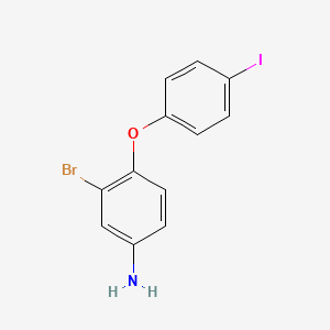 molecular formula C12H9BrINO B1401103 3-Bromo-4-(4-iodophenoxy)-phenylamine CAS No. 1341362-72-8