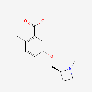 molecular formula C14H19NO3 B14011059 methyl 2-methyl-5-[[(2S)-1-methylazetidin-2-yl]methoxy]benzoate 