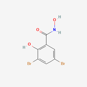 molecular formula C7H5Br2NO3 B14011061 3,5-dibromo-N,2-dihydroxybenzamide CAS No. 35763-16-7