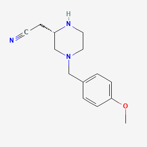 (S)-2-(4-(4-Methoxybenzyl)piperazin-2-yl)acetonitrile