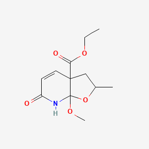 ethyl 7a-methoxy-2-methyl-6-oxo-3,7-dihydro-2H-furo[2,3-b]pyridine-3a-carboxylate