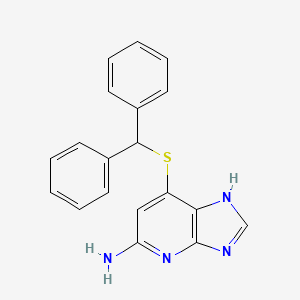 7-[(Diphenylmethyl)sulfanyl]-1H-imidazo[4,5-b]pyridin-5-amine