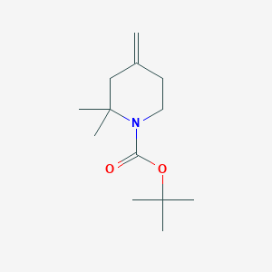 molecular formula C13H23NO2 B14011162 tert-Butyl 2,2-dimethyl-4-methylenepiperidine-1-carboxylate 