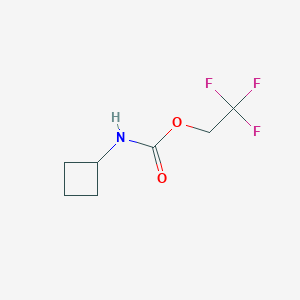 molecular formula C7H10F3NO2 B1401124 2,2,2-trifluoroethyl N-cyclobutylcarbamate CAS No. 1486772-85-3