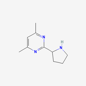 4,6-Dimethyl-2-(pyrrolidin-2-yl)pyrimidine