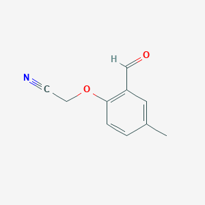 molecular formula C10H9NO2 B1401135 2-(2-甲酰基-4-甲基苯氧基)乙腈 CAS No. 1204351-35-8