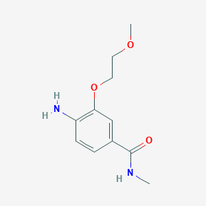 molecular formula C11H16N2O3 B1401136 4-氨基-3-(2-甲氧基乙氧基)-N-甲基苯甲酰胺 CAS No. 1344343-98-1