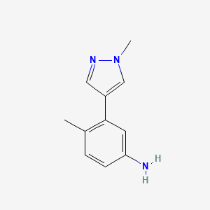 B1401141 4-Methyl-3-(1-methyl-1H-pyrazol-4-yl)-phenylamine CAS No. 1342072-41-6