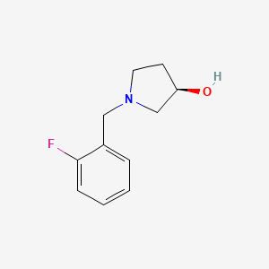 molecular formula C11H14FNO B1401144 (R)-1-(2-Fluoro-benzyl)-pyrrolidin-3-ol CAS No. 1261235-76-0