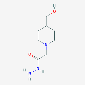 molecular formula C8H17N3O2 B1401145 2-[4-(羟甲基)哌啶-1-基]乙酰肼 CAS No. 1339761-18-0