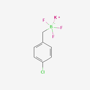 molecular formula C7H6BClF3K B1401147 [(4-氯苯基)甲基]三氟硼酸钾 CAS No. 1334209-42-5