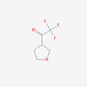 B1401149 2,2,2-Trifluoro-1-(tetrahydrofuran-3-YL)ethanone CAS No. 1339862-66-6
